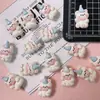 Acessórios de Arte para Unhas Desenho Animado para Animais Pequenos para Crianças, Incluindo Decorações de Unhas, Presilhas de Cabelo, Brincos, Acessórios de Árvore para Dedos DIY Feitos à Mão, Mini