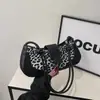 2025 Diseño Casual de Empalme, Estilo Occidental, Estampado de Leopardo de Moda, Nuevo Bolso Cuadrado Pequeño de un Hombro para Mujer Estilo Coreano