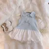 Roupas de Bebê, Roupas de Peça Única de Bebê Modernas de Verão, Roupas de Verão para Bebês Meninas, Vestidos de Verão para Princesa de Lua Cheia e Cem Dias