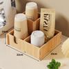 Portavasos de papel desechable para tienda de té con leche, portavasos especial para estante de almacenamiento de tazas de café comerciales