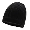 Gorro de Lana Individual con Forro de Felpa para Invierno, Gorro de Lana que Protege los Oídos, Gorro de Punto Cálido para Ciclismo, Ocio al Aire Libre, Caliente Comercio Exterior Transfronterizo