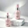 Frasco conta-gotas de plástico de 50ml, frasco tipo pump para líquido de essência, frasco transparente de PET para subembalagem de sérum, material de embalagem para skincare