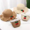 Sombrero para Niños Nuevo Sombrero de Sol de Princesa para Niñas Verano Delgado Primavera y Otoño Protector Solar para Bebés Sombrero de Pescador Bolsa
