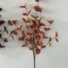 Planta de eucalipto de 36 hojas y 9 puntas simulada, decoración para el hogar, planta verde, ramo de crisantemos de bola Amazon con hojas de eucalipto