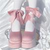Lillian Oso Panda Zapatos Originales Lo Plataforma Impermeable Zapatos de Tacón Alto Elegantes Zapatos Mary Jane