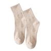 Calcetines para hombre, otoño e invierno, estilo japonés, color liso, de algodón, transpirables, de goma, estilo retro