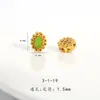 Acessórios DIY Cor Duradoura Ouro Areia 18K Fosco Turquesa Sintética Jaspe Sintético Contas Cilíndricas Incrustadas Pulseira Colar Corrente para Suéter para Mulheres