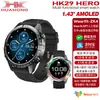 Wang Qiao HK29 HERO pantalla redonda 1.43 pulgadas AMOLED reloj inteligente llamada Bluetooth pago dual sin conexión NFC