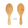Pente de Massagem com Almofada de Ar de Bambu Grande Pente de Dentes de Madeira Maciça Massagem Alisamento de Cabelo Antiestático Pente com Bolsa de Ar Cuidados Pente para Cabelo Liso