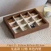 Caja de Almacenamiento de Joyería con Veta de Madera de Nogal, a Prueba de Polvo, Portátil, de Gama Alta, Exquisita, Antioxidante, para Pendientes, Anillos, Joyería de Mano, Joyero