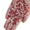 Decoraciones Rojas Chinas Mixtas para Uñas, Mini Pedrería Brillante Serie Roja de Año Nuevo con Parte Trasera Plana, Accesorios Irregulares para Uñas Forma de Ojo de Caballo
