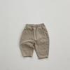 Ins versão coreana de calças de cor sólida joelho patch design calças de bolso bebê meninos e meninas primavera e outono all-match roupas infantis respiráveis