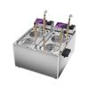Horno comercial para cocinar fideos Tuoqi, multifuncional, de escritorio, con calefacción eléctrica, de cuatro cabezales, para tienda de conveniencia, para sopa Malatang, fideos de arroz y sopa de fideos.