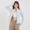 Sudadera Yoga Ajustada con Cuello Alto, Chaqueta Corta de Polar de Doble Cara, Ropa de Abrigo para Mujer Otoño e Invierno, Top Grueso y Cálido con Forro de Polar