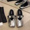 Meias Pantufa Femininas de Bico Aberto, Sandálias Planas Suaves Estilo Francês para Noite, Modelo Novo 2026 Verão Sapatos Mule