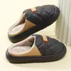 Pantuflas de Algodón para Hombre Invierno Hogar Interior Antideslizantes Pareja Felpa Cálidas de Suela Gruesa Pantuflas Hogar Otoño e Invierno