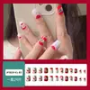 Uñas postizas para uso diario al por mayor, herramientas de manicura, piezas de uñas postizas terminadas, desmontables, esmeriladas, lindas, iluminadoras, parches de uñas de dibujos animados