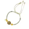 Flor de Osmanto Antigua y Cuentas Fragantes Cuentas de Melón Cuerda Tejida a Mano diy Pulsera Gruesa de Otoño Ajustable Pulsera de Nuevo Estilo Chino para Hombres y Mujeres