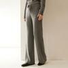 Pantalones Cortos Calientes Transfronterizos para Mujer Nuevos de Cachemira Elegantes Otoño e Invierno Combinan con Todo Sueltos de Punto de Cachemira de Pierna Ancha para Mujer