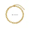 Corrente Cruzada de Aço Inoxidável Pulseira Colar Banhada a Ouro 18K Corrente DIY Acessórios de Corrente para Colares Moda Europeia e Americana