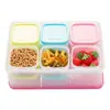 Caja Redonda para Muestras de Comida, Caja de Plástico Apta para Microondas, Mini Caja Conservadora, Caja Pequeña para Congelador, Caja para Porcionar Carne y Arroz