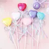 Lollipop de Lazo de Cinta Amoroso Bol de Lentejuelas Enchufe Decorativo para Pastel de Cumpleaños Adornos de Fiesta Mesa de Postres