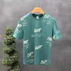 Comercio exterior fabricantes hombres manga corta verano delgado estampado de letras media manga camiseta joven ins marca de moda media manga ropa de hombre