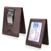 Carteira Multifuncional Mais Vendida Transfronteiriça, Carteira de Metal Simples, Porta-Cartões com Slots Múltiplos de Couro PU com Tampa Flip para Homens