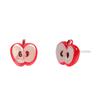 Pendientes de fiesta de frutas de dibujos animados de estilo coreano con clip para las orejas de melocotón fresco con atmósfera de otoño e invierno, lindos pendientes de fresa para mujer