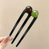 Nueva Horquilla China Simple con Perlas de Tres Puntas para la Parte Posterior de la Cabeza Peinado Semirecogido Recogido Herramienta para el Cabello Horquilla Horquilla Accesorios para el Cabello