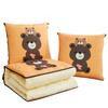 Edredón de almohada de doble uso para la siesta, almohada interior para la carga del automóvil, manta de aire acondicionado plegable y gruesa 2 en 1