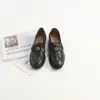 Otoño 2024 Estilo Británico Piel de Vaca de Primera Capa Hebilla Zapatos Pequeños de Cuero Estilo Británico Retro Slip-on Zapatos para Mujer Mocasines