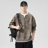 Camiseta de Manga Larga Falsa de Dos Piezas Estilo Primavera y Otoño para Hombre 2026 Nueva Marca de Tendencia Estilo Americano Camisa Henley Cuello V Camiseta Base Sudadera Venta al por Mayor