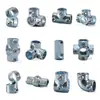 Conector de Tubo Redondo de Ferro Fundido de 6 Peças Dn20 Aço Galvanizado Tubo de 25mm Fixadores de Estrutura Cabide de Roupa Robusto e Estrutura de Barraca