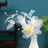 2023 nuevo estilo antiguo de hadas para niños clip lateral de flor de seda azul claro tocado flor clip de flor accesorios Hanfu accesorios para la cabeza