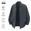Jaqueta corta-vento softshell masculina com gola alta, estilo business, à prova de vento, repelente à água, respirável, leve, para montanhismo