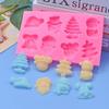 Molde de Silicone em Formato de Série de Natal para Assar DIY Bolo Fondant Chocolate Biscoito