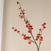 Árvore de paisagem para arranjo de flores de ameixa com 4 galhos médios simulação galho manípulo externo flor artificial atacado de comércio exterior decoração de mesa para casa hotel