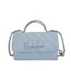 Bolsa Pequena Bordada com Pedras de Diamante para Mulheres, Nova Moda Versátil Bolsa Transversal com Corrente, Bolsa de Mão Quadrada Pequena Super Popular