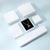 Caja de joyería para pendientes, anillos, pulseras, collares, caja de joyería para pendientes, anillos, pulseras, collares, embalaje, caja con logo fijo