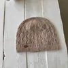 Gorro de Punto Calado Simple Estilo Japonés Cuadros de Diamante Retro Atmósfera de Alta Gama Gorro de Lana Informal Versátil Gorro para el Frío