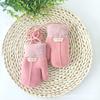 Luvas de dedo inteiro para jardim de infância de outono e inverno, pescoço com forro de lã, luvas fofas e espessas, luvas de malha quentes à prova de frio para áreas externas