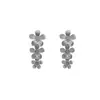 Aretes de Flores Metálicas Exageradas 925 Sentido de Alta Gama Aretes de Pin de Plata de Hoja Aretes de Moda para Mujer Aretes de Viento Frío Lote