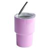 2-7oz Mini Car Cup 304 aço inoxidável bonito pequeno fresco pequeno copo de vinho portátil dupla camada de palha