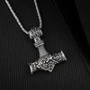 Temu promoção imperdível série Viking moda europeia e americana padrão de dragão martelo pingente retrô pingente hip hop personalizado