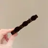 Grampos de Cabelo Trançados de Veludo para Outono e Inverno para Mulheres, Ferramenta para Penteado Preguiçoso, Presilhas Laterais, Acessórios de Cabelo Simples e Elegantes