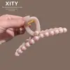 Presilha de Cabelo de Pérola de Novo Estilo Coreano e Japonês de Alta Qualidade para Mulheres, Tamanho Grande com Strass, Prendedor de Tubarão para Penteado Completo, Acessório de Cabelo Redutor de Idade
