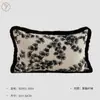Funda de Cojín para Sofá Retro de Lujo Ligero, Cojín Cuadrado Blanco y Negro para Sala de Estar Estilo Vintage Francés, Respaldo de Cabecera