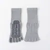Calcetines de yoga, calcetines específicos para Pilates, calcetines nuevos antideslizantes de cinco dedos con suelas de silicona, calcetines deportivos de media pantorrilla, calcetines para fitness en interiores