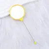 Nuevo Espejo de Mano Portátil Mini de Alta Definición para Bricolaje Espejo de Mano Espejo Pequeño con Cuentas Mango Lindo de Mano Listo para Entrega